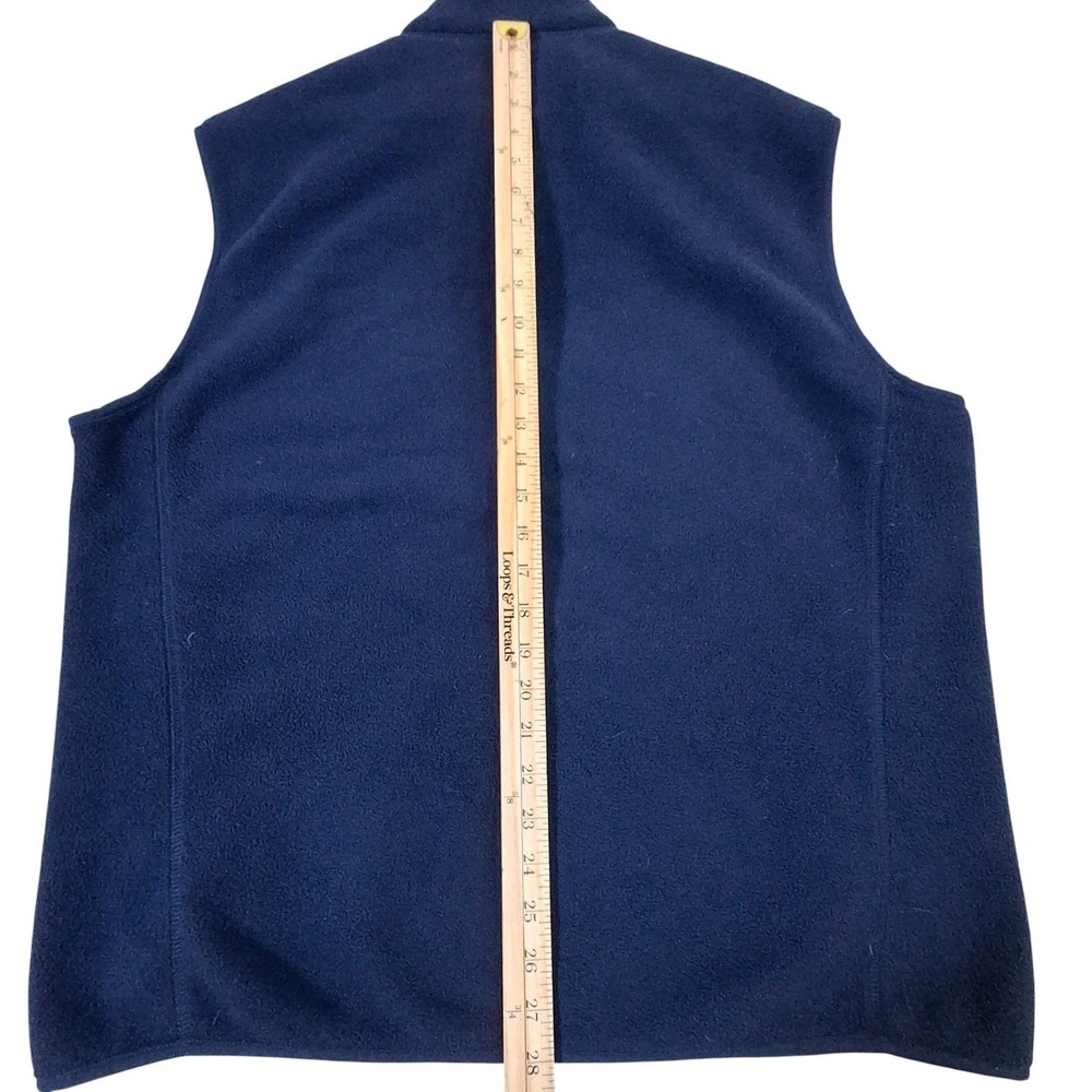 Patagonia Synchilla Vest Mens XL Navy Fleece Full Zip Pockets Hiking Outdoor - Picture 7 of 7